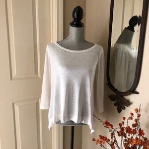 Eileen Fisher Organic Linen 3/4 Sleeve Top